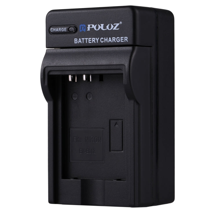 PULUZ EU Plug Battery Charger with Cable for Nikon EN-EL12 Battery, EN-EL12 EU Plug