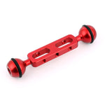 PULUZ 5.1 inch 13cm Aluminum Alloy Dual Balls Arm, Ball Diameter: 25mm, 5.1 inch (Black), 5.1 inch (Red)