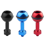 PULUZ 1/4 inch Screw Aluminum Ball Adapter Mount for GoPro, Insta360, DJI and Other Action Cameras, Diameter: 2.5cm, 1/4 inch Screw(Black)