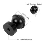 PULUZ CNC Aluminum Ball Head Adapter Mount for GoPro, Insta360, DJI and Other Action Cameras, Diameter: 2.5cm, CNC Aluminum (Black)