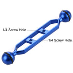 PULUZ 7.0 inch 17.7cm Aluminum Alloy Dual Balls Arm, Ball Diameter: 25mm, 7.0 inch (Blue), 7.0 inch (Red)