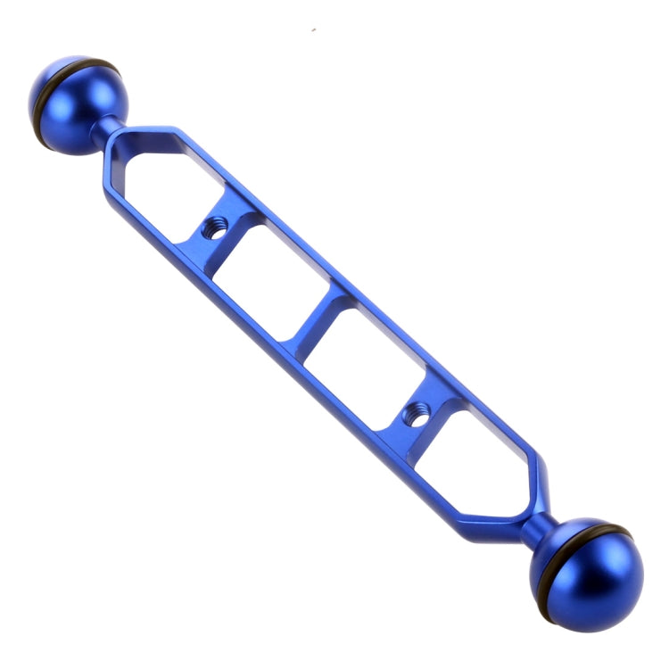 PULUZ 9.0 inch 22.8cm Aluminum Alloy Dual Balls Arm, Ball Diameter: 25mm, 9.0 inch (Blue)