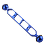 PULUZ 9.0 inch 22.8cm Aluminum Alloy Dual Balls Arm, Ball Diameter: 25mm, 9.0 inch (Blue)