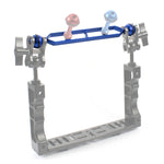 PULUZ 9.0 inch 22.8cm Aluminum Alloy Dual Balls Arm, Ball Diameter: 25mm, 9.0 inch (Blue)