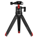 PULUZ Pocket Mini Metal Desktop Tripod Mount with 360 Degree Ball Head for DSLR & Digital Cameras, Adjustable Height: 11-21cm, Desktop Tripod with Head