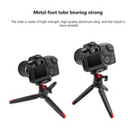 PULUZ Pocket Mini Metal Desktop Tripod Mount with 360 Degree Ball Head for DSLR & Digital Cameras, Adjustable Height: 11-21cm, Desktop Tripod with Head