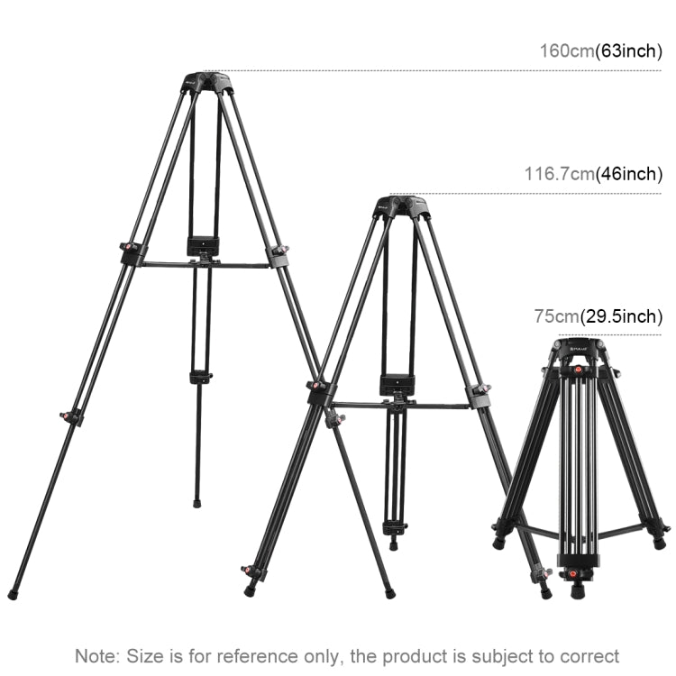 PULUZ Professional Heavy Duty Camcorder Aluminum Alloy Tripod, Tripod