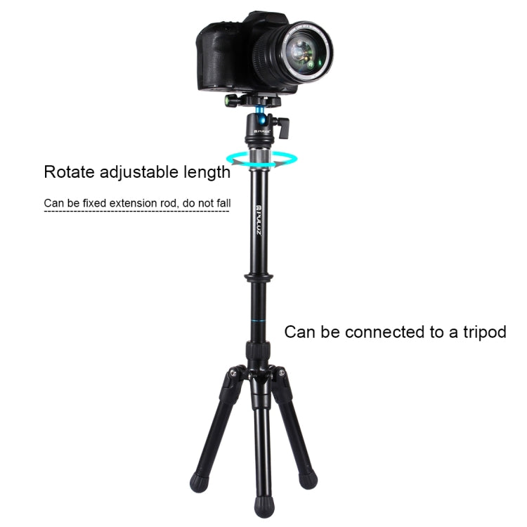 PULUZ Metal Handheld Adjustable Tripod Mount Monopod Extension Rod for DSLR & SLR Cameras, Adjustable Tripod