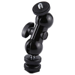 PULUZ Flash Hot Shoe Swivel Ball Head 1/4 inch Tripod Screw Magic Arm with Lock, Magic Arm