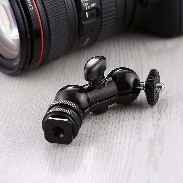 PULUZ Flash Hot Shoe Swivel Ball Head 1/4 inch Tripod Screw Magic Arm with Lock, Magic Arm