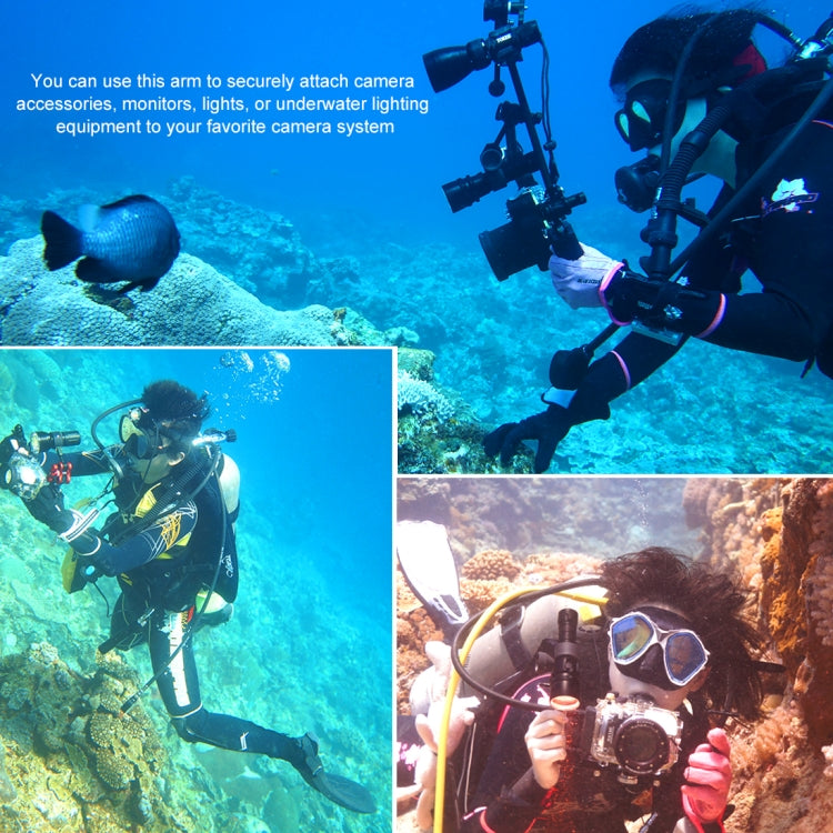 PULUZ 8 inch 20.3cm Aluminum Alloy Ball Arm for Underwater Torch / Video Light, Ball Diameter: 2.5cm, 8 inch Single Ball