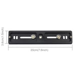 PULUZ 200mm Length PU-200 Aluminum-magnesium Alloy Quick Release Plate QR Clamp for Benro B3 / J2 /J3 Tripod Ball Head