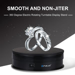 PULUZ 15cm USB Electric Rotating Turntable Display Stand Video Shooting Props Turntable for Photography, Load 1-5kg, 15cm Load 1-5kg Black, 15cm Load 1-5kg White