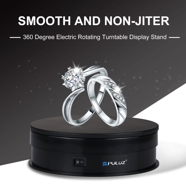PULUZ 15cm USB Electric Rotating Turntable Display Stand Video Shooting Props Turntable for Photography, Load 1-5kg, 15cm Load 1-5kg Black, 15cm Load 1-5kg White