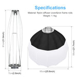 PULUZ Boîte à lumière pliable 65 cm, diffuseur SpeedLite pour flash, boîte à lumière 65 cm