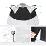 PULUZ Boîte à lumière pliable 65 cm, diffuseur SpeedLite pour flash, boîte à lumière 65 cm