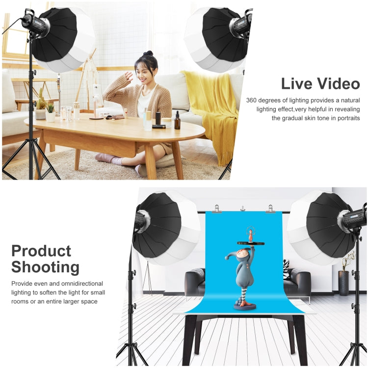 PULUZ Boîte à lumière pliable 65 cm, diffuseur SpeedLite pour flash, boîte à lumière 65 cm