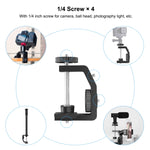 PULUZ C Clamp Mount Light Stand Extension Central Shaft Rod Monopod Holder Kits, Rod Length: 33-60cm, C Clamp Extension Rod