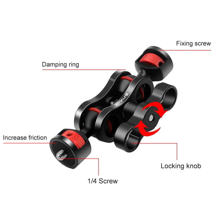 PULUZ Magic Arm Bracket Mount 1/4 inch Ball Head Magic Arm, Ball Head Magic Arm