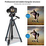 PULUZ Aluminum Selfie Live Tripod Mount with Three-dimensional Head & Phone Clamp, Adjustable Height: 55-139cm