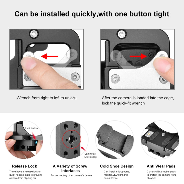 PULUZ Video Camera Cage Filmmaking Rig for Nikon Z6 / Z7, For Nikon Z6 / Z7 Cage