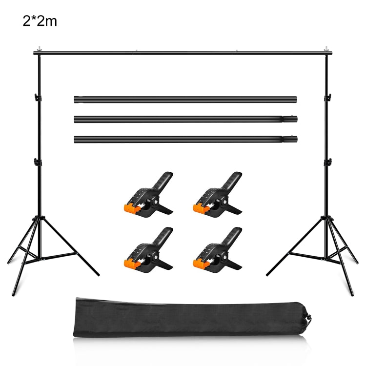 2 x 2m Photo Studio Background Support Stand Backdrop Crossbar Bracket, 2 x 2m