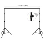 2 x 2m Photo Studio Background Support Stand Backdrop Crossbar Bracket, 2 x 2m