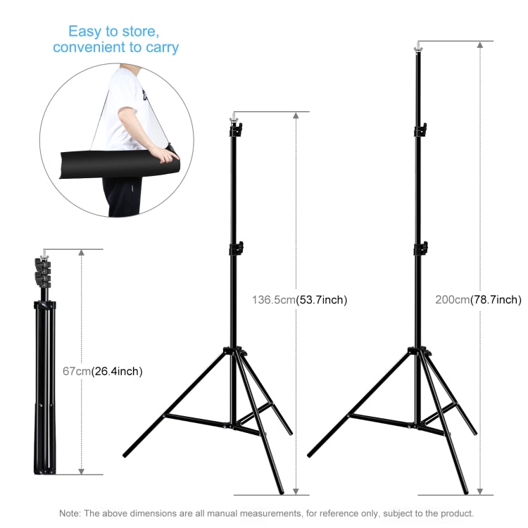 2 x 2m Photo Studio Background Support Stand Backdrop Crossbar Bracket, 2 x 2m