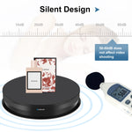 PULUZ 30cm Adjusting Speed Rotating Turntable Display Stand, Load 10-15kg, EU Plug, 30cm Load 10-15kg Black EU Plug, 30cm Load 10-15kg White EU Plug