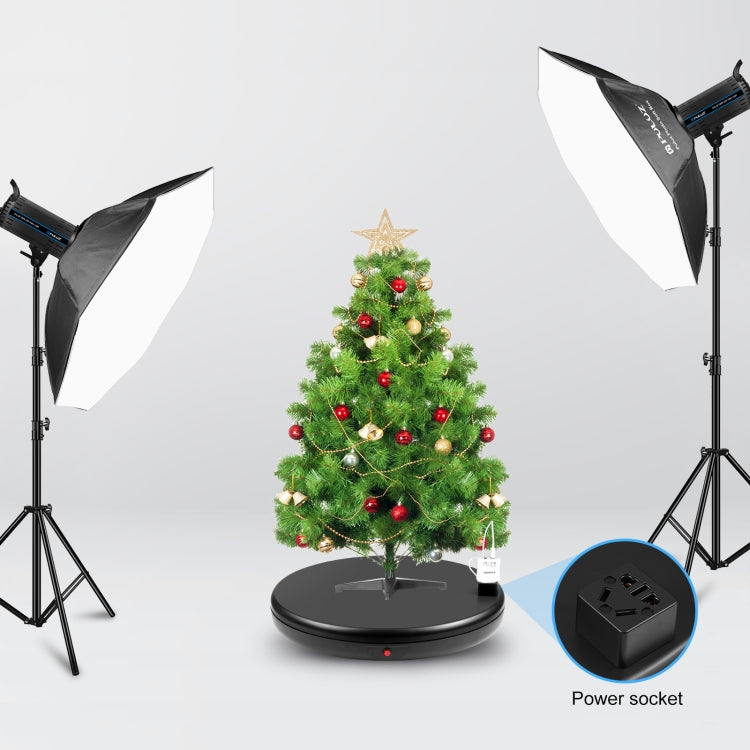 PULUZ 45cm Remote Control Adjusting Speed Rotating Turntable Display Stand with Power Socket, Black, Load 100kg, 45cm Load 100kg Black US Plug with Power Socket, 45cm Load 100kg Black UK Plug with Power Socket                                           ...