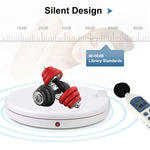 PULUZ 45cm Remote Control Adjusting Speed Rotating Turntable Display Stand with Power Socket, White, Load 100kg, 45cm Load 100kg White US Plug with Power Socket, 45cm Load 100kg White UK Plug with Power Socket                                           ...