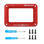 PULUZ Aluminum Alloy Flame + Tempered Glass Lens Protector for Sony RX0 / RX0 II, with Screws and Screwdrivers, Front Flame Red