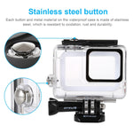 PULUZ 45m Underwater Waterproof Housing Diving Case for GoPro HERO7 Silver / HERO7 White, with Buckle Basic Mount & Screw, For HERO7