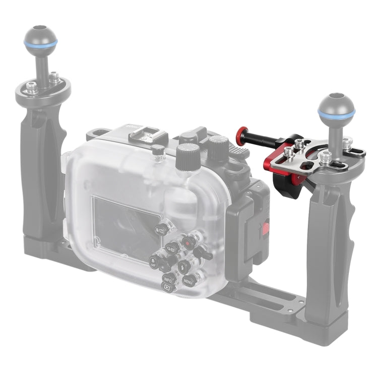 PULUZ Shutter Release Trigger Extension Adapter Lever Mount for Underwater Arm System, Trigger(Black Red), Trigger (Black)