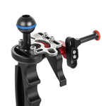 PULUZ Shutter Release Trigger Extension Adapter Lever Mount for Underwater Arm System, Trigger(Black Red), Trigger (Black)