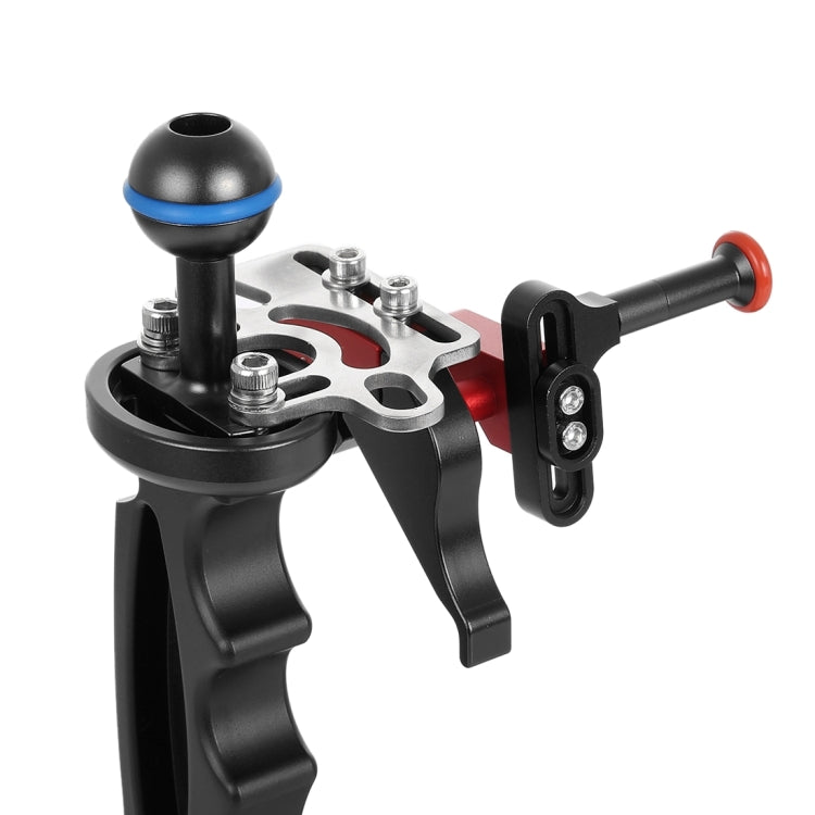 PULUZ Shutter Release Trigger Extension Adapter Lever Mount for Underwater Arm System, Trigger(Black Red), Trigger (Black)