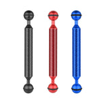 PULUZ  7 inch 18cm Length 20.8mm Diameter Dual Balls Carbon Fiber Floating Arm, Ball Diameter: 25mm, 7 inch Blue