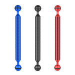 PULUZ  9 inch 23cm Length 20.8mm Diameter Dual Balls Carbon Fiber Floating Arm, Ball Diameter: 25mm, 9 inch Black