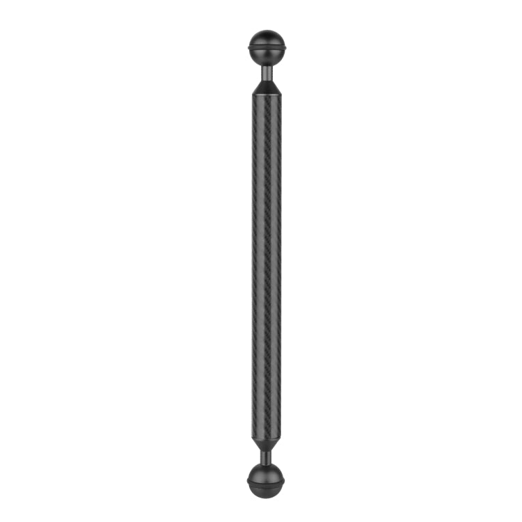 PULUZ  12 inch 30.4cm Length 20.8mm Diameter Dual Balls Carbon Fiber Floating Arm, Ball Diameter: 25mm, 12 inch Black