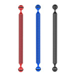 PULUZ  12 inch 30.4cm Length 20.8mm Diameter Dual Balls Carbon Fiber Floating Arm, Ball Diameter: 25mm, 12 inch Black