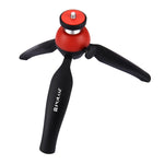 PULUZ Pocket Mini Tripod Mount with 360 Degree Ball Head & Phone Clamp for Smartphones, Tripod + Clamp