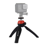 PULUZ Pocket Mini Tripod Mount with 360 Degree Ball Head & Phone Clamp for Smartphones, Tripod + Clamp