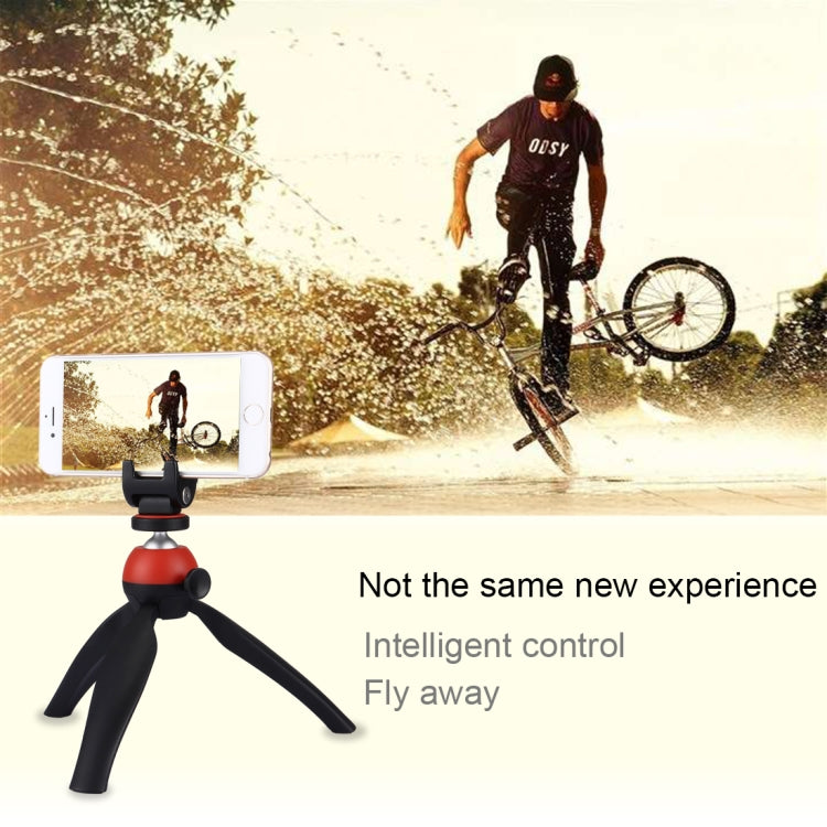 PULUZ Pocket Mini Tripod Mount with 360 Degree Ball Head & Phone Clamp for Smartphones, Tripod + Clamp