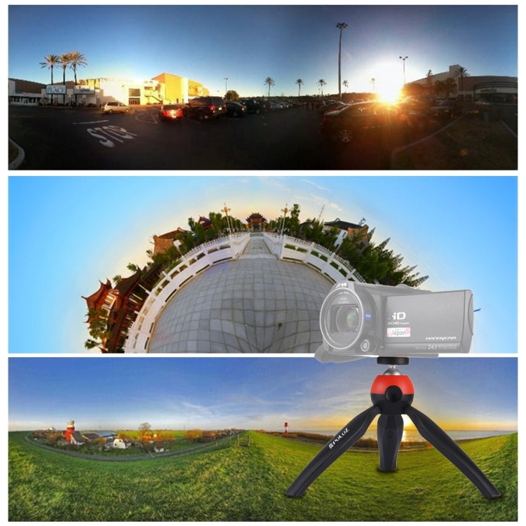 PULUZ Pocket Mini Tripod Mount with 360 Degree Ball Head & Phone Clamp for Smartphones, Tripod + Clamp