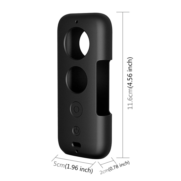 PULUZ Silicone Protective Case with Lens Cover for Insta360 ONE X, For Insta360 ONE X(Black)