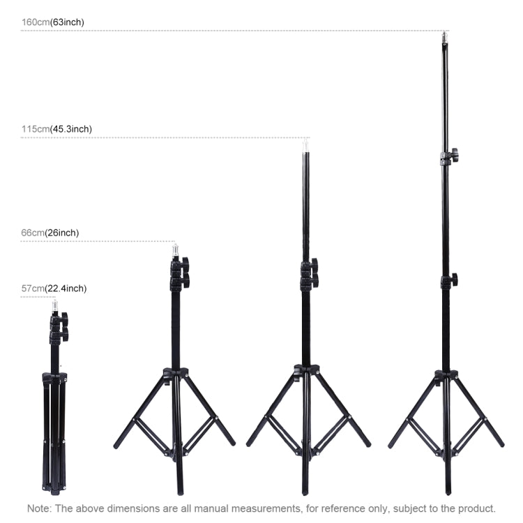 PULUZ 1.6m Height Tripod Mount Holder for Vlogging Video Light  Live Broadcast Kits, 1.6m