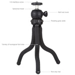 PULUZ Mini Octopus Flexible Tripod Holder with Ball Head for SLR Cameras, GoPro, Cellphone, Size: 25cmx4.5cm, 25cm Tripod