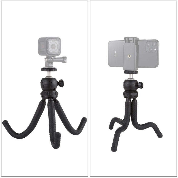 PULUZ Mini Octopus Flexible Tripod Holder with Ball Head for SLR Cameras, GoPro, Cellphone, Size: 25cmx4.5cm, 25cm Tripod