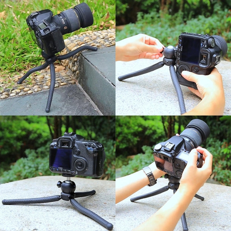 PULUZ Mini Octopus Flexible Tripod Holder with Ball Head for SLR Cameras, GoPro, Cellphone, Size: 25cmx4.5cm, 25cm Tripod