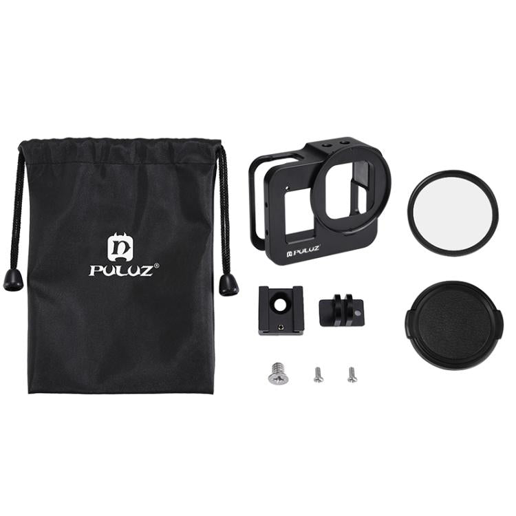 PULUZ Gehäuse aus CNC-gefrästem Aluminium mit 52-mm-UV-Linse für GoPro HERO8 Black (ohne Rahmen)